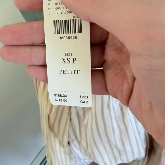 NWT $188 Anthropologie Maeve Strapless Drop-Waist A-Line Midi Dress XSP - Picture 12 of 12